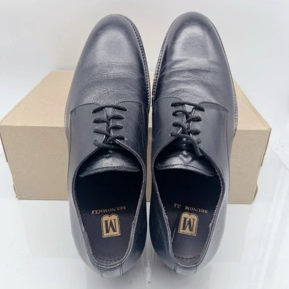 BRUNO MAGLI Cilo Men's Oxford Derby Dress Shoes Black Leather US 9 M MSRP $395
